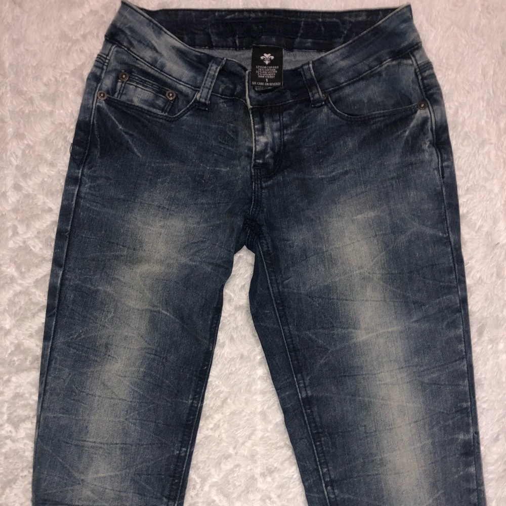 Denim bleached washed Skinny Jeans